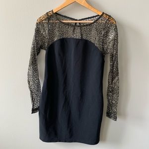 BCBGeneration Sequin Long Sleeve Dress - Small